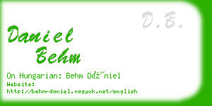 daniel behm business card